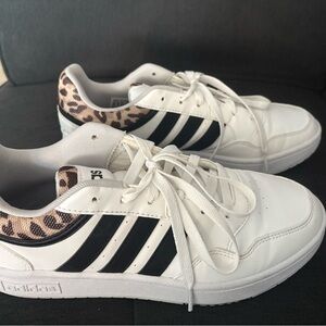 Adidas Women’s Hoops 3.0 White and Black Classic Sneakers size 10